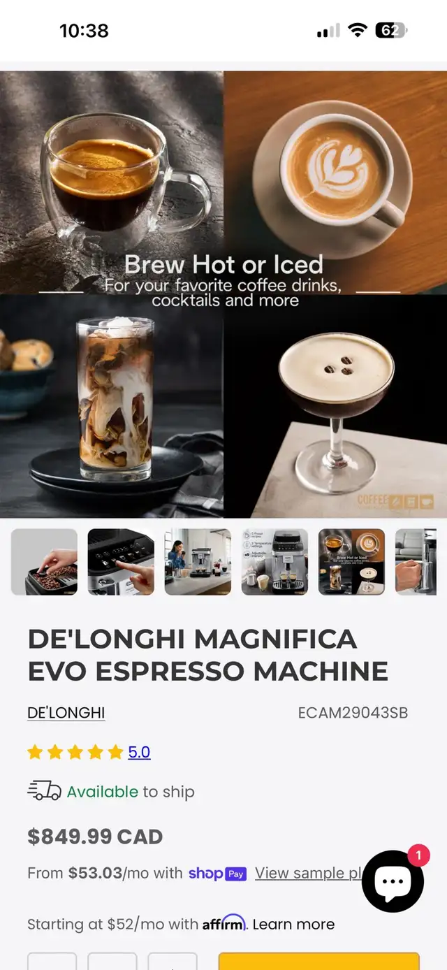 D’elonghi Magnifico Evo automatic espresso machine - Photo 6