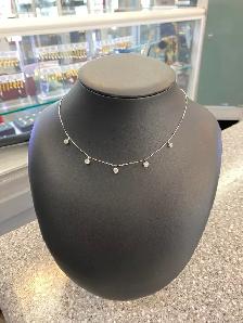 18K White Gold Diamond Chain