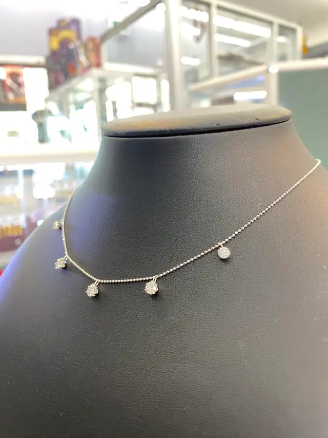 18K White Gold Diamond Chain - Photo 2