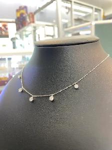 18K White Gold Diamond Chain - Photo 2