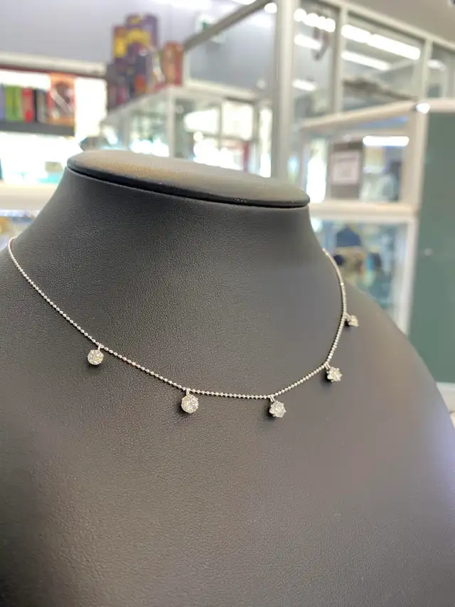 18K White Gold Diamond Chain - Photo 3