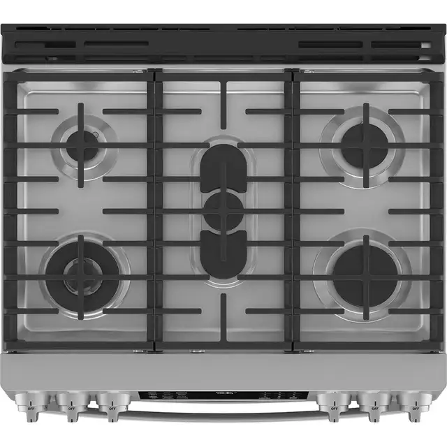 GE Profile PCGS960YPFS 30' Slide In Double Oven Gas Range Air Fr - Photo 4