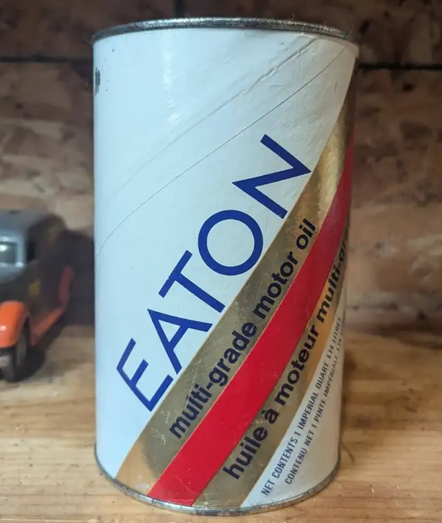 RARE 1960's VINTAGE EATON'S MOTOR OIL IMPERIAL QUART CAN