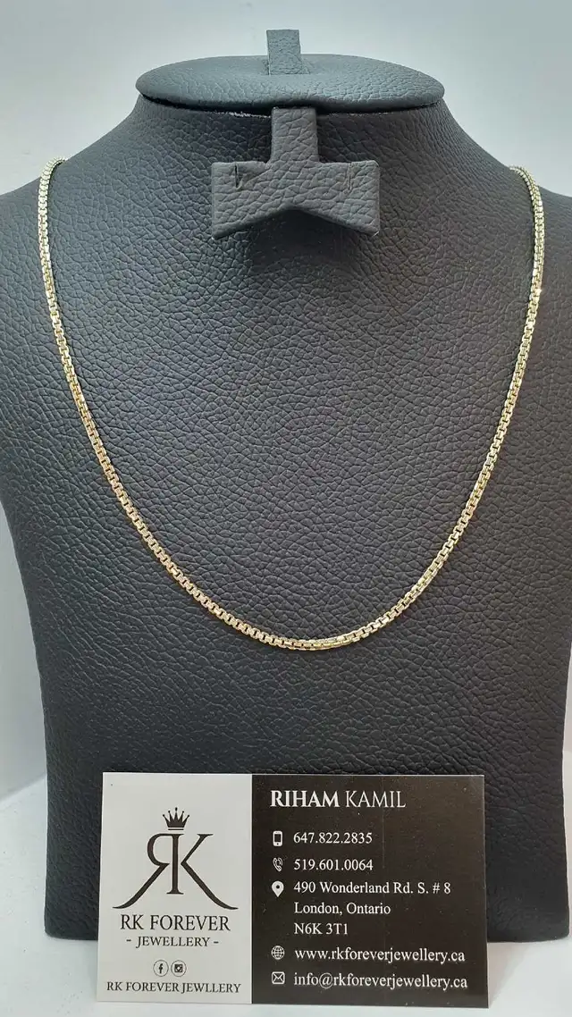 10k Tow tones gold chain # 405_6