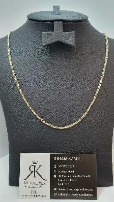 10k Tow tones gold chain # 405_6