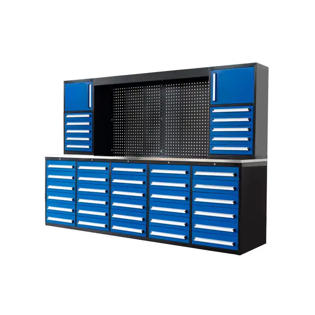 Armoire d'atelier de garage de 3 m (40 tiroirs, 2 unités) - Photo 10