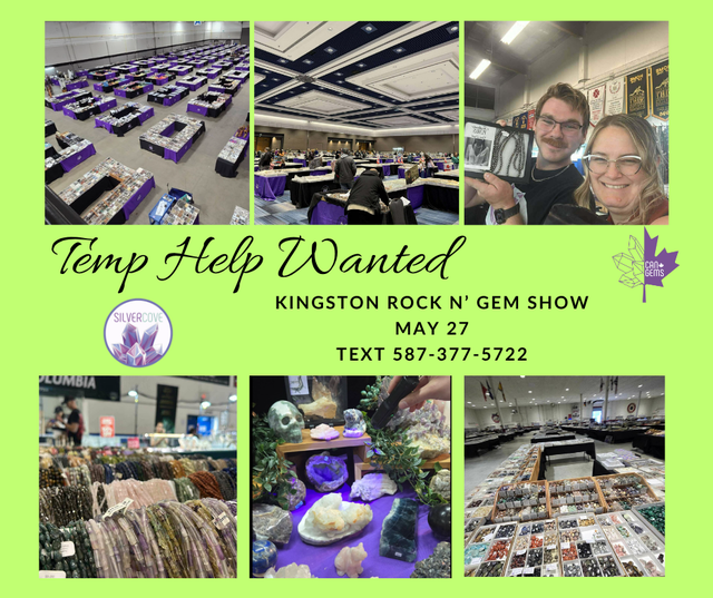 TEMP EVENT HELP – KINGSTON ROCK N’ GEM SHOW
