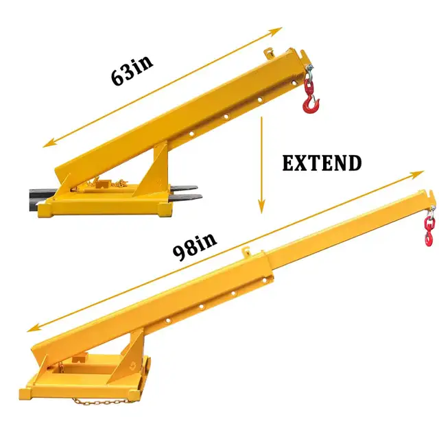 2T Forklift Mobile Crane Extension Hoist Jib Boom Hook 170055 - Photo 4