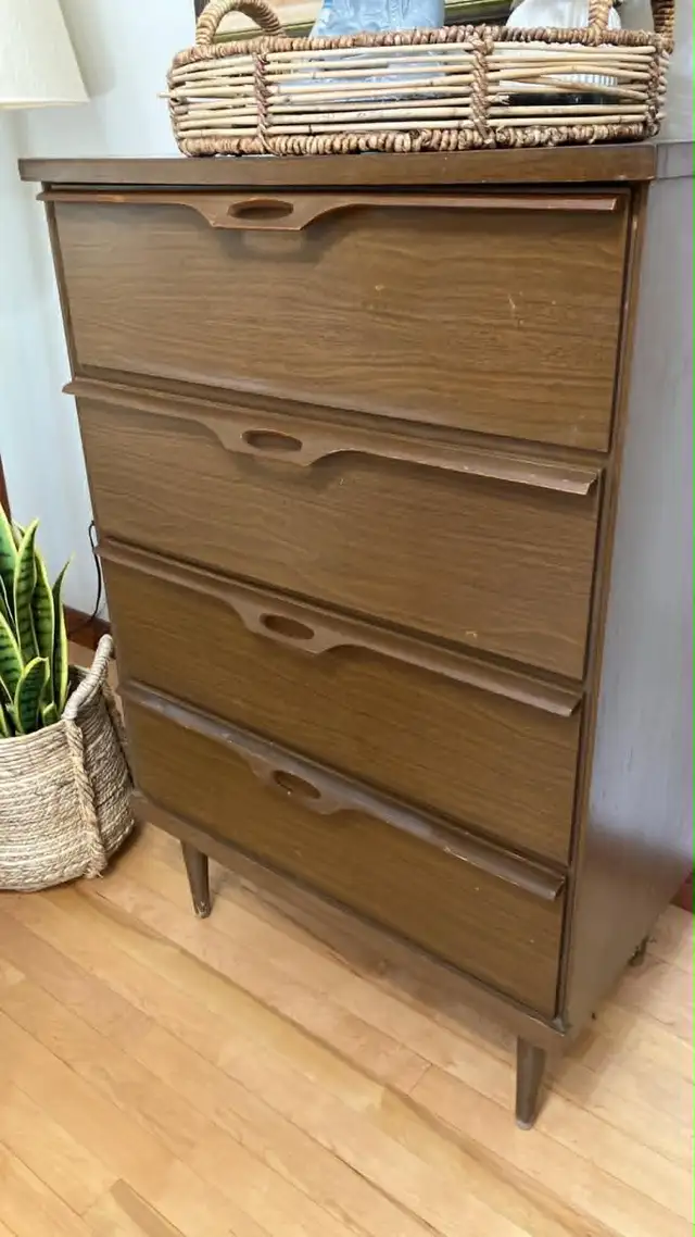 Mid century modern. Commode 4 tiroirs. Teak teck lamp NOT for sa - Photo 3