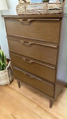 Mid century modern. Commode 4 tiroirs. Teak teck lamp NOT for sa - Photo 3