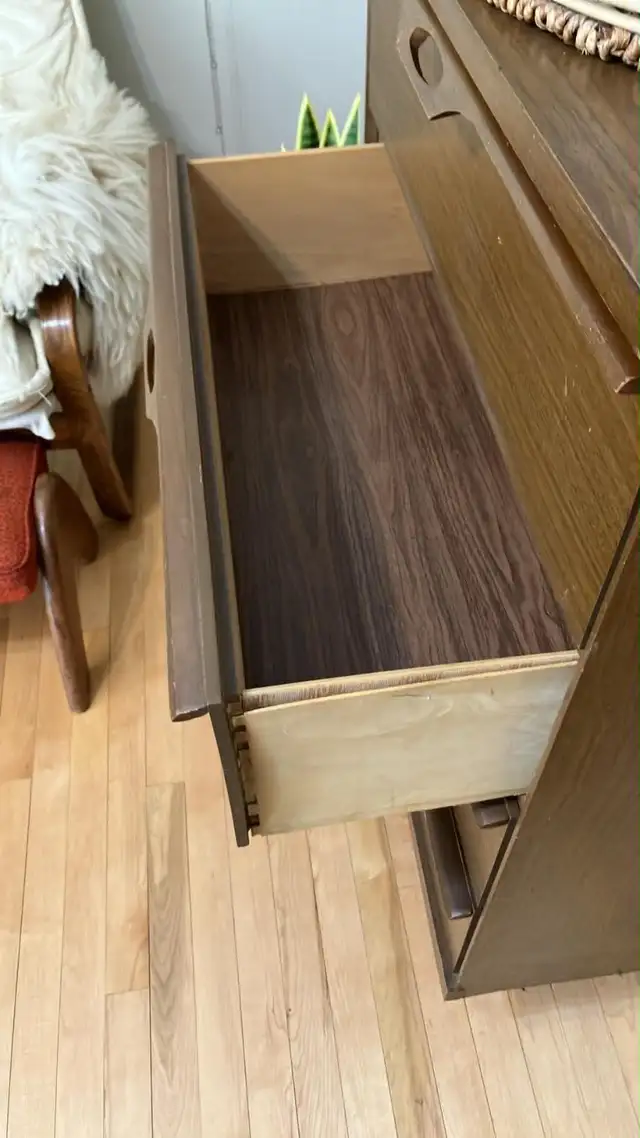 Mid century modern. Commode 4 tiroirs. Teak teck lamp NOT for sa - Photo 6
