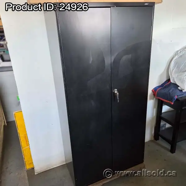 Prosource Black 2 Door Storage Cabinet 36' x 18' x 72.5'