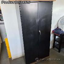 Prosource Black 2 Door Storage Cabinet 36' x 18' x 72.5'