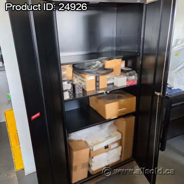 Prosource Black 2 Door Storage Cabinet 36' x 18' x 72.5' - Photo 2