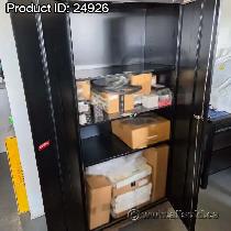 Prosource Black 2 Door Storage Cabinet 36' x 18' x 72.5' - Photo 2