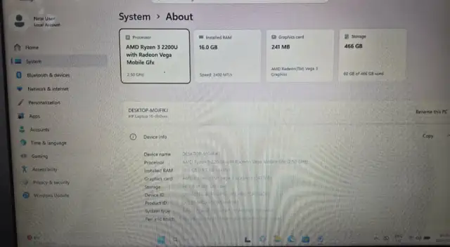 HP 15' FAST AMD RYZEN LAPTOP – 16GB / 500GB SAM SSD – WIN11 -220 - Photo 6