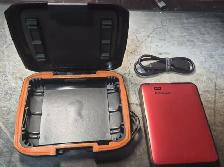 WD MY PASSPORT 1TB EXTERNAL HARD DRIVE   RUGGED CASE – TESTED 50