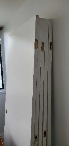 Five interior plain hollow doors