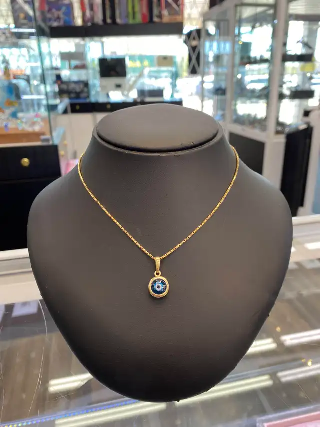 14K Gold Evil Eye Pendant - Photo 2