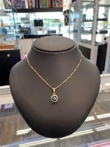 14K Gold Evil Eye Pendant - Photo 2