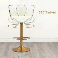 Adjustable Height  Bar Stools Set of 2 (Gold and White)Delivered - Photo 5