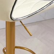 Adjustable Height  Bar Stools Set of 2 (Gold and White)Delivered - Photo 9