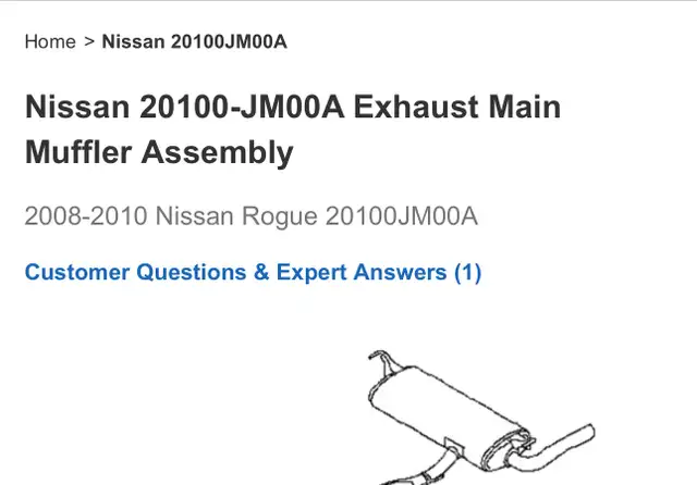 Muffler Nissan  Rogue 2008/2010  Honda - Photo 3