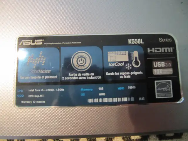 Asus K550L Laptop Reformatted Windows 10 New Screen & Battery - Photo 8