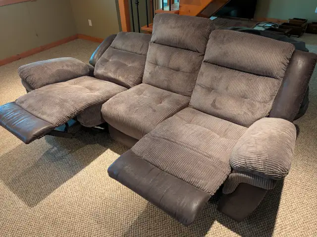 Recliner couch and loveseat