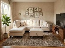 6 seater sectional couche with ottoman.... summer best deal