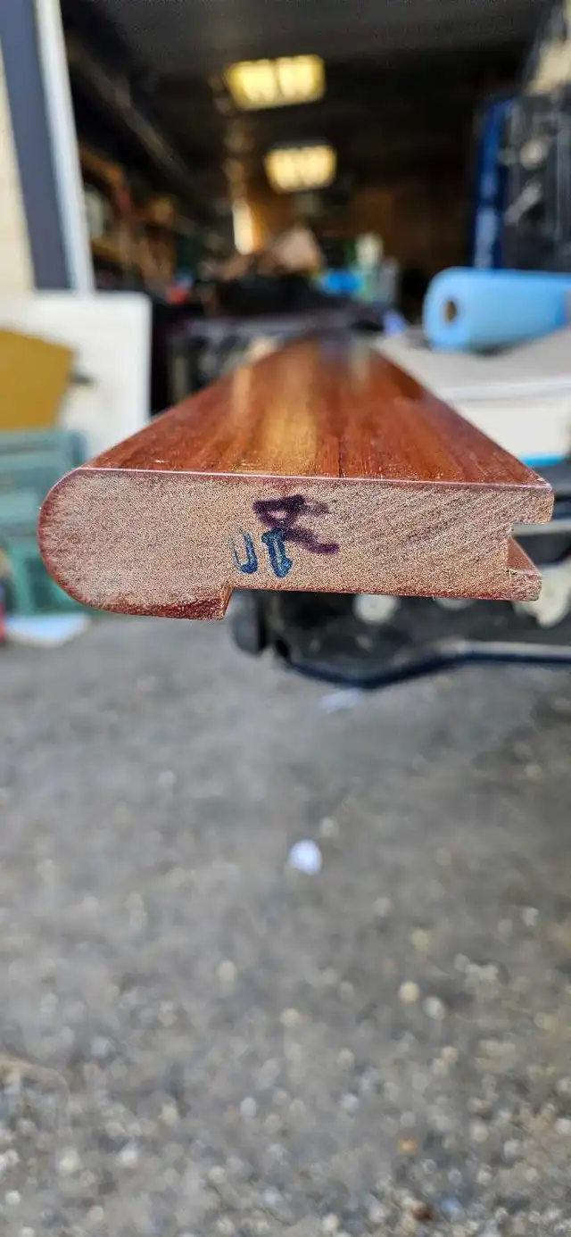 Brazilian cherry stair nosings