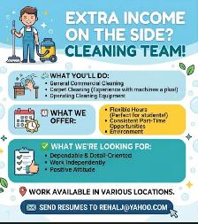 Now Hiring: Part-Time Cleaner (Flexible Hours)
