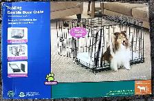 FOLDING DOUBLE-DOOR DOG CRATE