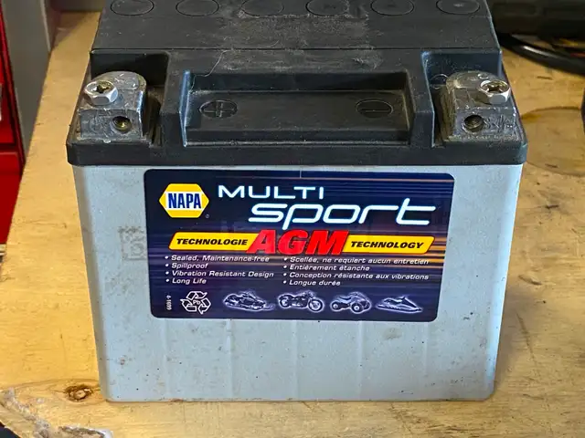 NAPA 12V Multisport Battery AGM Motorcycle, ATV. Excellent Shape