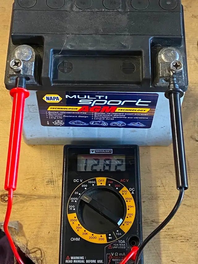 NAPA 12V Multisport Battery AGM Motorcycle, ATV. Excellent Shape - Photo 3