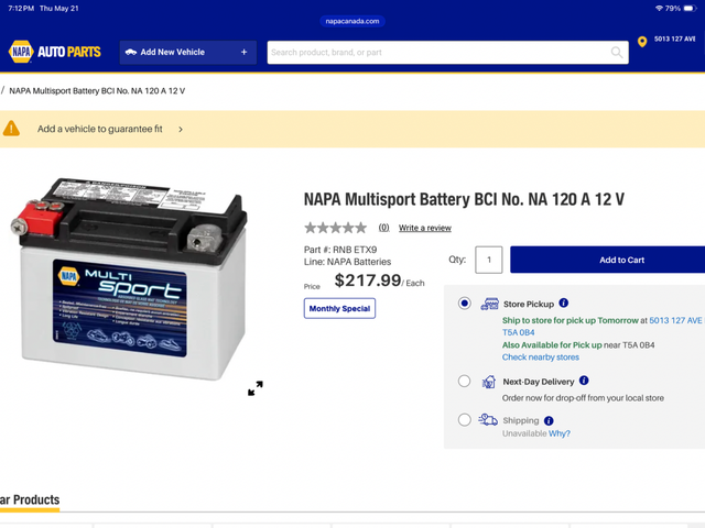 NAPA 12V Multisport Battery AGM Motorcycle, ATV. Excellent Shape - Photo 10