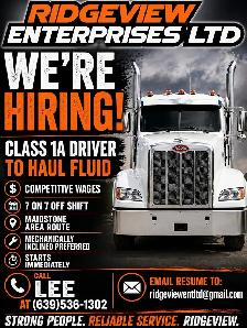 CLASS 1A Fluid Hauler - Maidstone Area