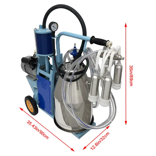 25L Piston Electric Milking Machine 304SS Bucket Farm 170683 - Photo 9