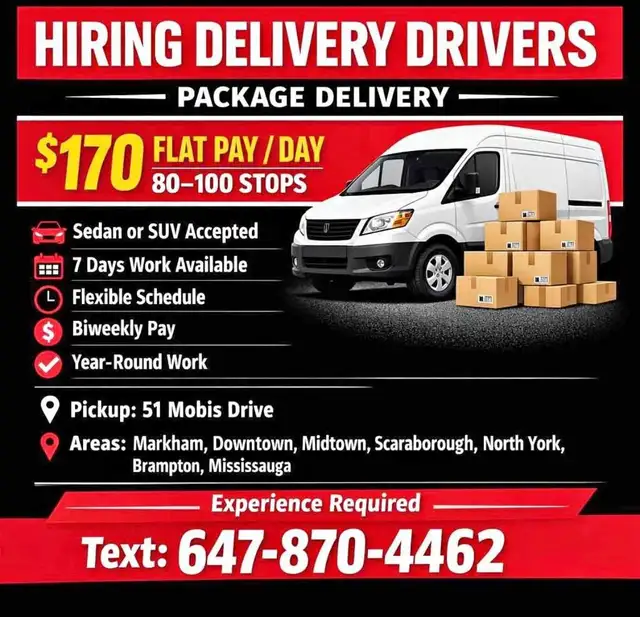 Amazon Delivery Driver with experience