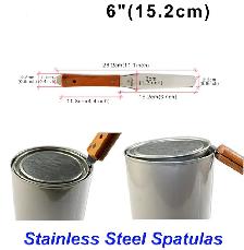 6’’ Stainless Steel Spatula Wooden Handle Stirring Shovel 007024 - Photo 2
