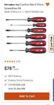 Milwaukee Tool Cushion Grip 6-Piece Screwdriver Kit