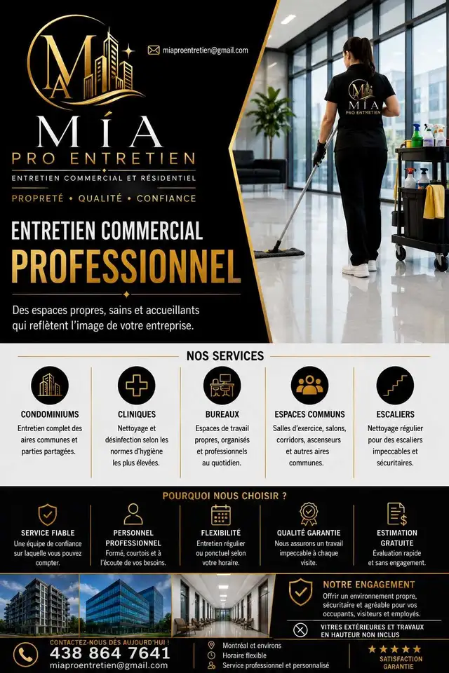 MÍA PRO ENTRETIEN SERVICE DE MÉNAGE COMERCIAUX - Photo 2