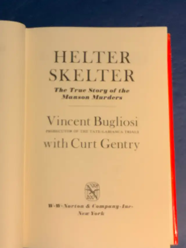 Helter Skelter 1974 hardcover 1st edition. Charles Manson family - Photo 4