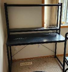 Excellent condition black metal desk for sale!