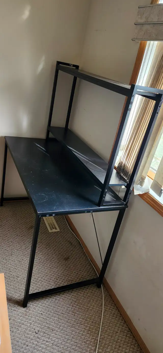 Excellent condition black metal desk for sale! - Photo 2