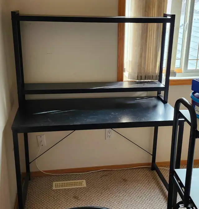 Excellent condition black metal desk for sale! - Photo 3