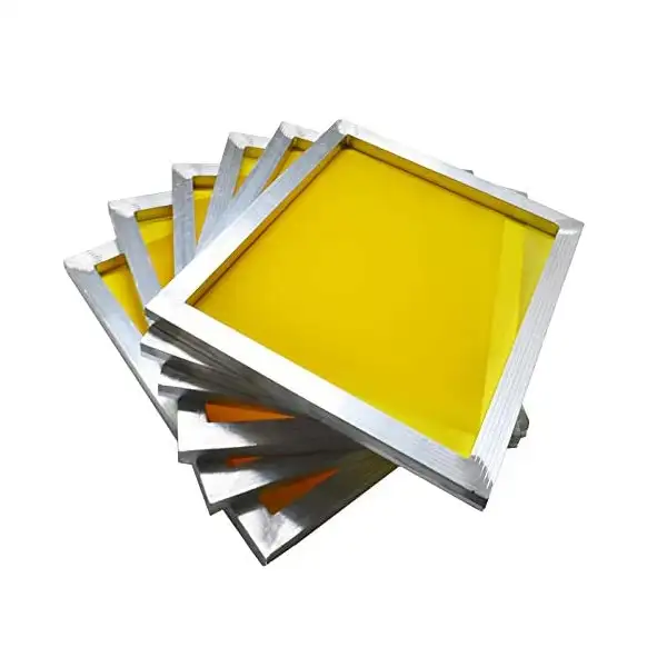 6pc Variety Size Screen Printing Frame Yellow Mesh Fabric 007618