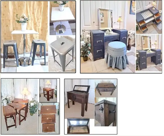MAKEUP VANITY, MIRROR & STOOL - Photo 9