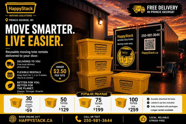 Moving Tote Rental | Free Delivery | HappyStack Moving Solutions