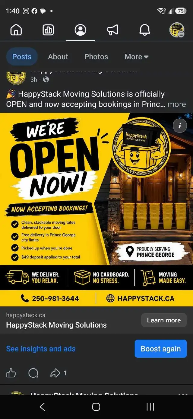 Moving Tote Rental | Free Delivery | HappyStack Moving Solutions - Photo 2
